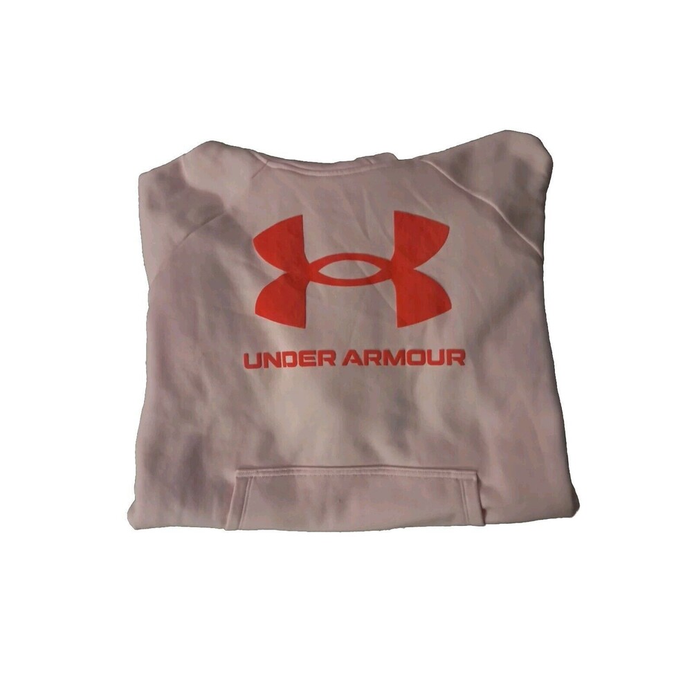 New Under Armour Light Pink Hoodie Women Size M  Large Logo Lightweight Pullover